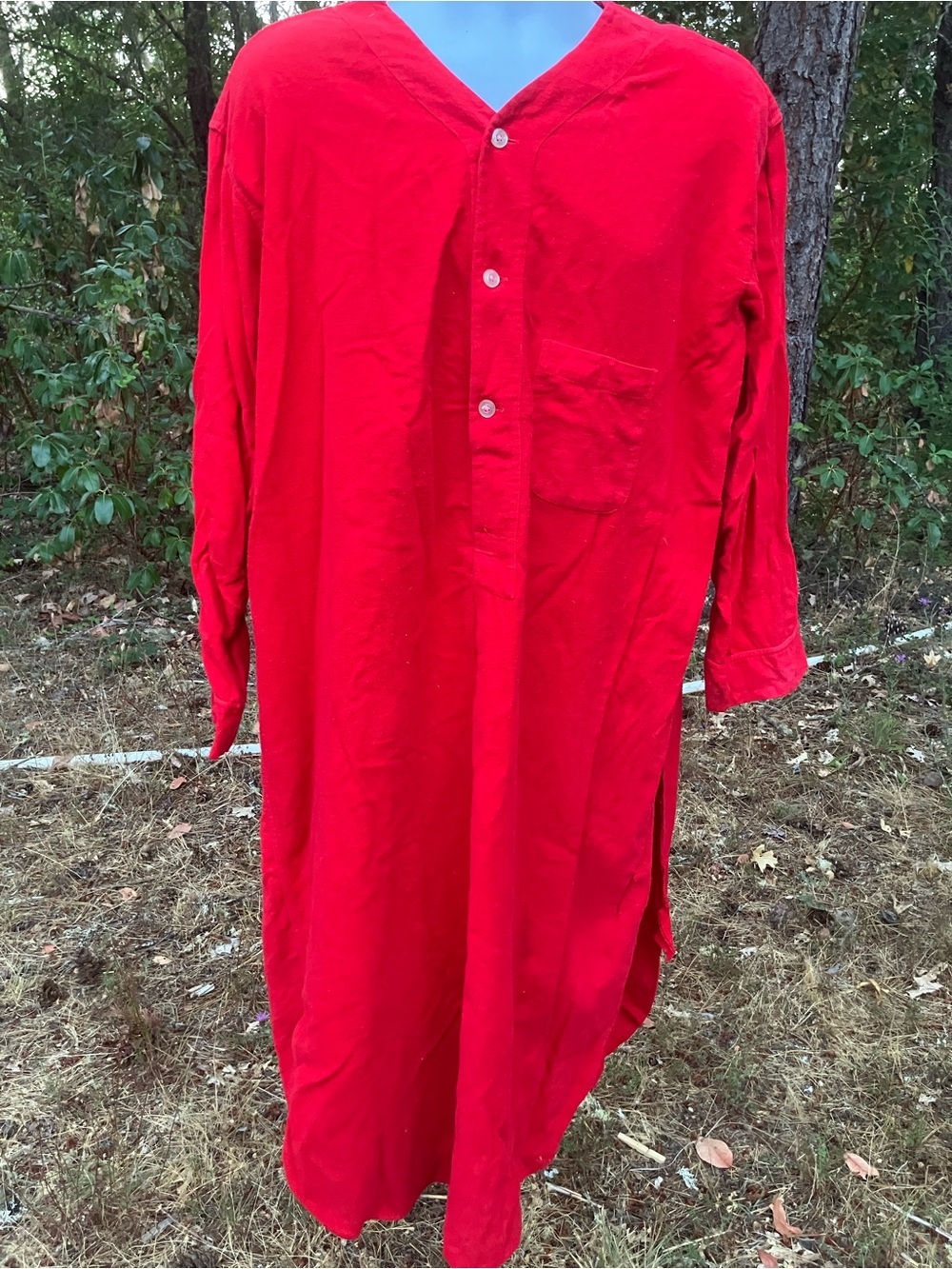 Classic flannel men’s long nightshirt XL from Ohrbacks 1960’s vintage